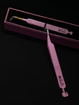 Pink Skinny Wide Fanning Tweezer