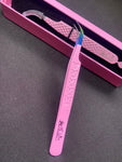 Pink rainbow angled isolation tweezers